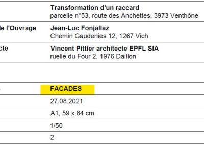 Plans facades